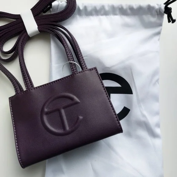 TELFAR SMALL EGGPLANT SHOPPING BAG